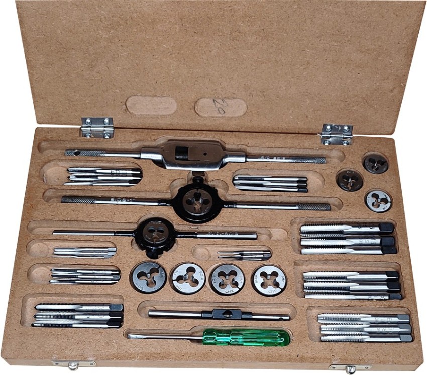 Luxuro Complete Tap And Die Set to 10 mm|Complete Tap and round die box  Double Sided Socket Wrench Price in India Buy Luxuro Complete Tap And Die  Set to