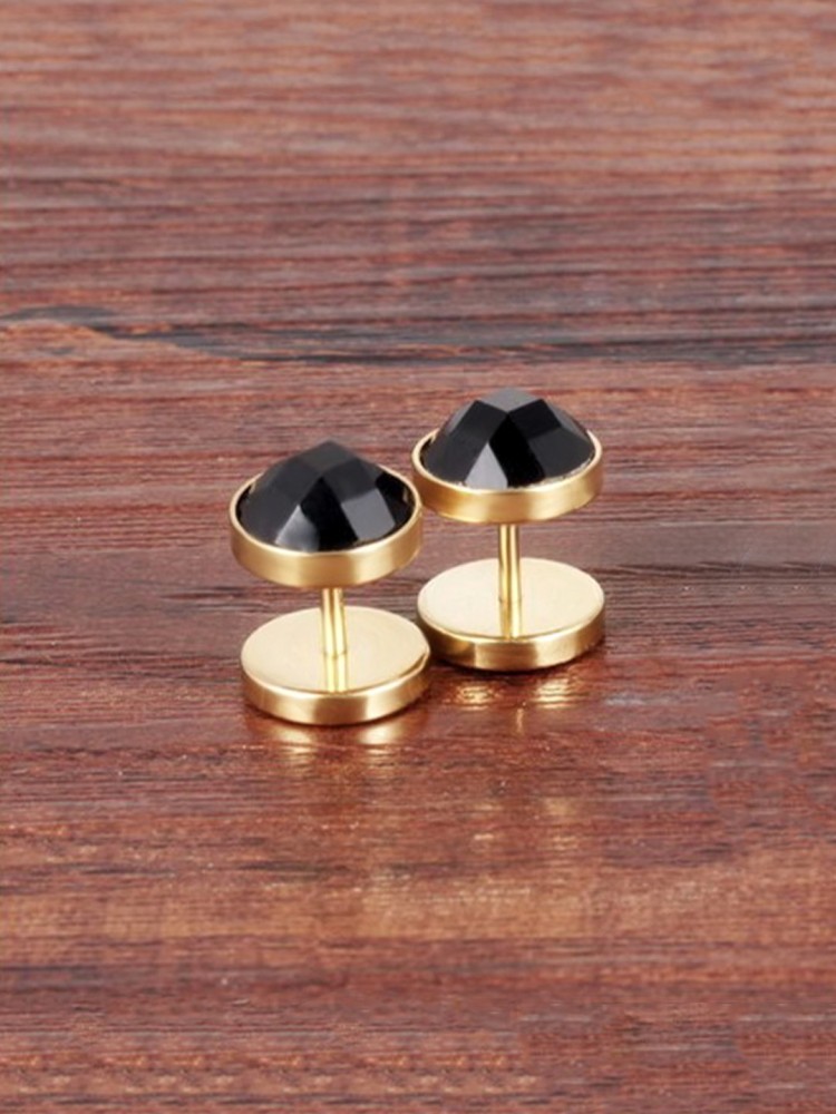 Yellow Chimes Earrings for Men and Boys  Fashion Gold Plated Smooth