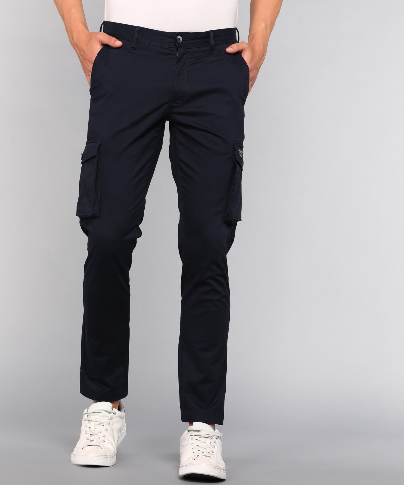 Louis Philippe Jeans Navy Cotton Slim Fit Jeans