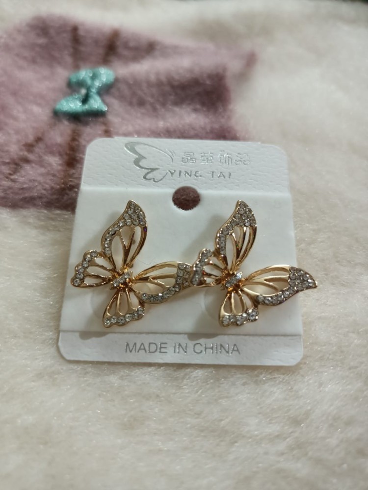 Butterfly Earrings Earrings Gold Plated Butterfly Earrings For Women Girls