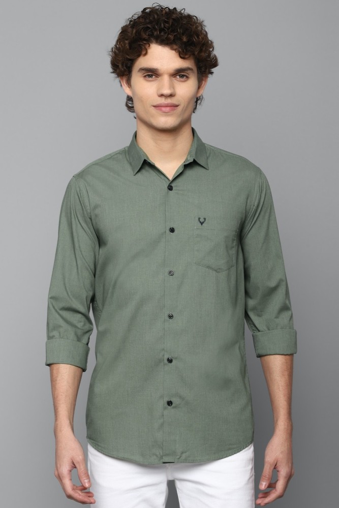 Allen solly olive green hot sale shirt