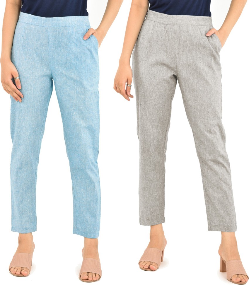 Buy Van Heusen Grey High Rise Trousers for Women Online  Tata CLiQ