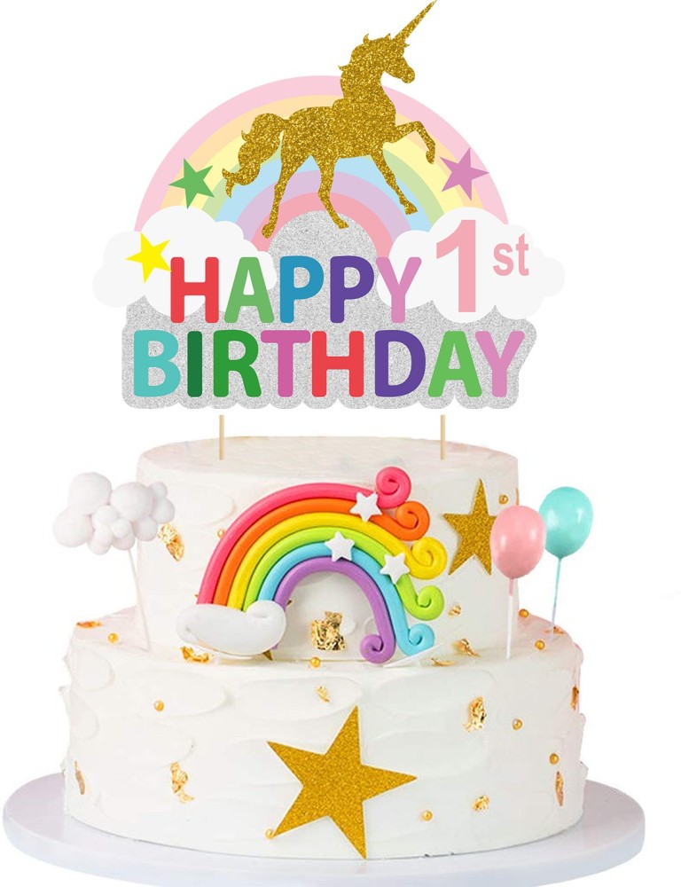 Rainbow Themed Cloud Cake Cake For Girls Custom Cakes In