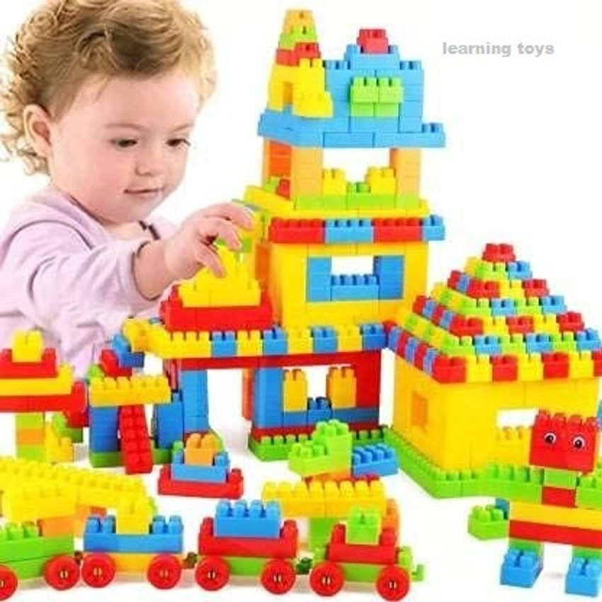 GREEN WAY BEST GIFT BABY TOY 100pcs (92 Pieces +8 Tyres) Building Blocks -  BEST GIFT BABY TOY 100pcs (92 Pieces +8 Tyres) Building Blocks . Buy KIDS  TOYS toys in India.