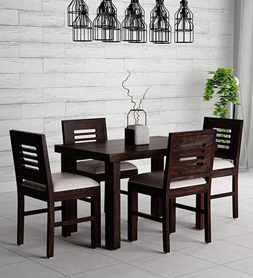 LOONART Solid Wood Four Seater Dining Set For Dining Room