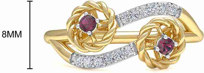 KISNA Real Diamond Jewellery 14KT Rose Gold SI Diamond Ring