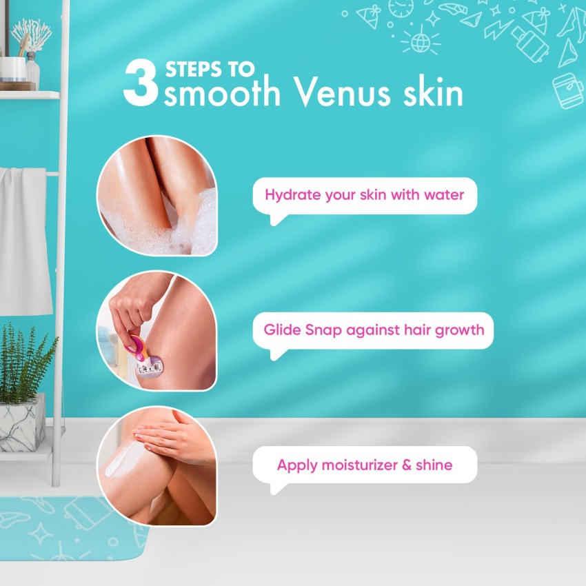 Gillette Venus Simply Venus Pink Hair Removal for Women  5 razors B4G1  Buy Gillette Venus Simply Venus Pink Hair Removal for Women  5 razors  B4G1 Online at Best Price in India  Nykaa