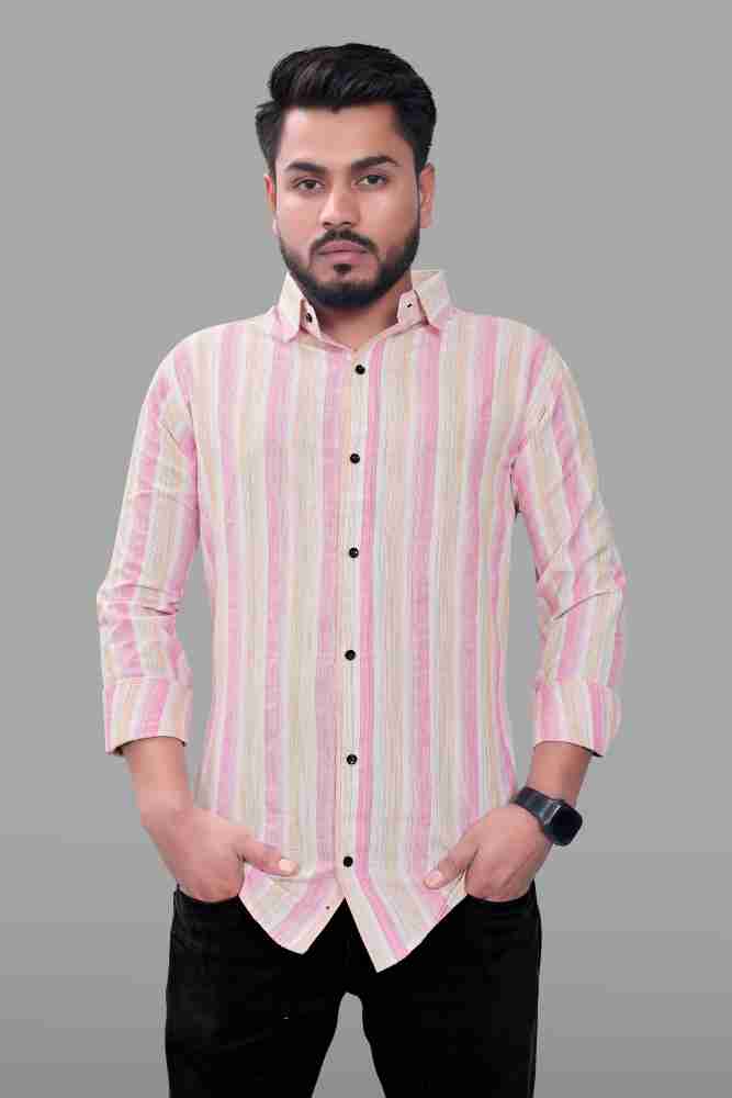 Buy Plus91 Men Solid Casual Pink Shirt Online at Best Prices in