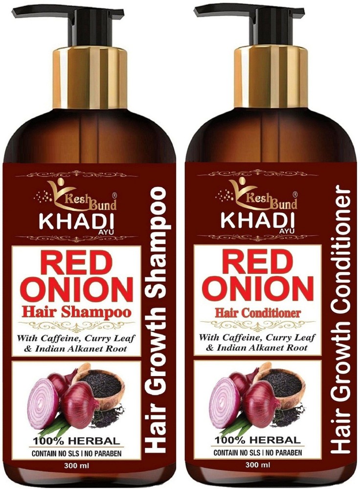vkeshbund Khadi Ayu Red Onion Black Seed Oil hair Shampoo+ hair Conditioner  combo kit pack Price in India - Buy vkeshbund Khadi Ayu Red Onion Black  Seed Oil hair Shampoo+ hair Conditioner