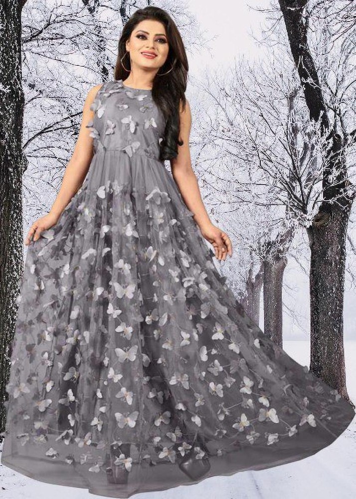 LUCKYFAB FlaredAline Gown Price in India  Buy LUCKYFAB FlaredAline Gown  online at Flipkartcom