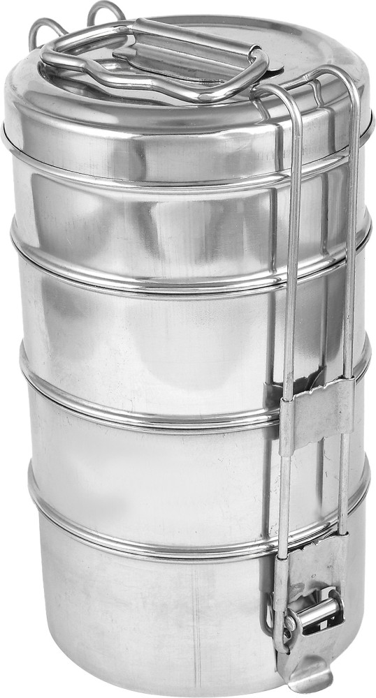 Stainless Steel Tiffin Lunch Box 4 Tier, 26 Oz. Bowl — Nishi Enterprise Inc