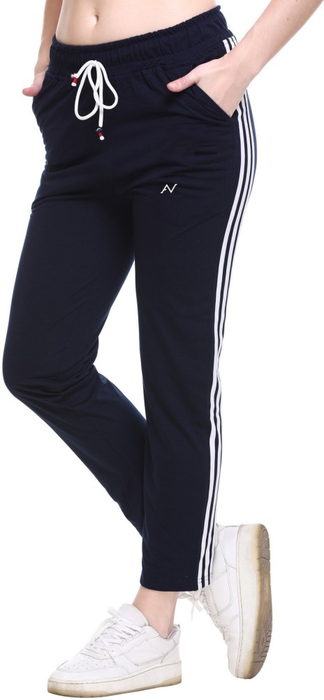 Afronaut Women's Cotton Blend Regular Fit Track Pant One Side Pocket Zipper  (Comfortable,Loungewear,Activewear)