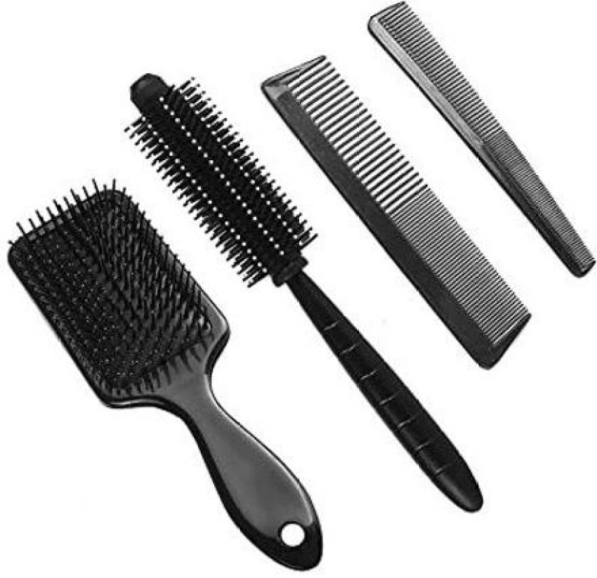 Pack of 4 Professional Hair Style Brush Combo Kit With Stand Pack