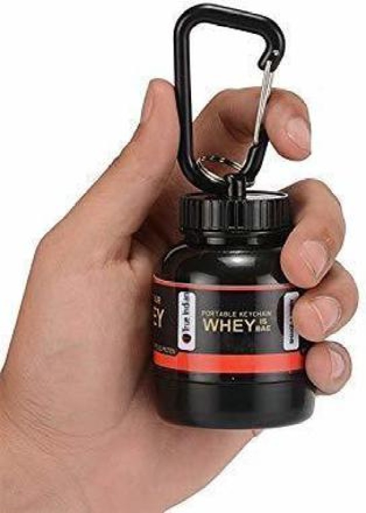 Protein Powder and Supplement Funnel Keychain - Protein Powder Container  with Du