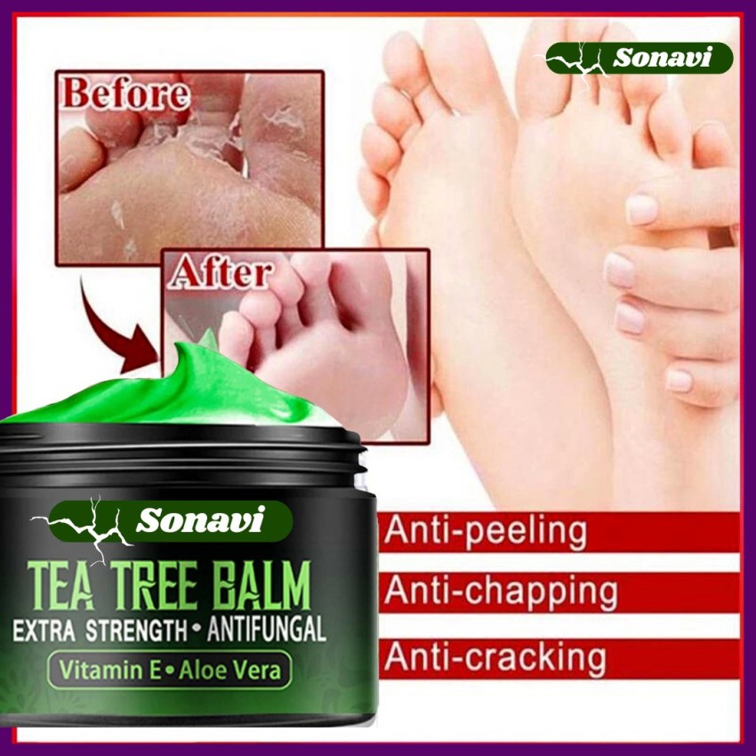 Extra Strength Tea Tree Oil Foot Balm - For Dry Cracked Feet