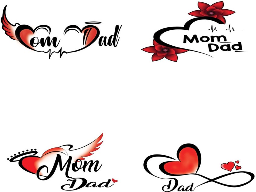 Tattoo Sticker  Mom Dad  Free Transparent PNG Clipart Images Download