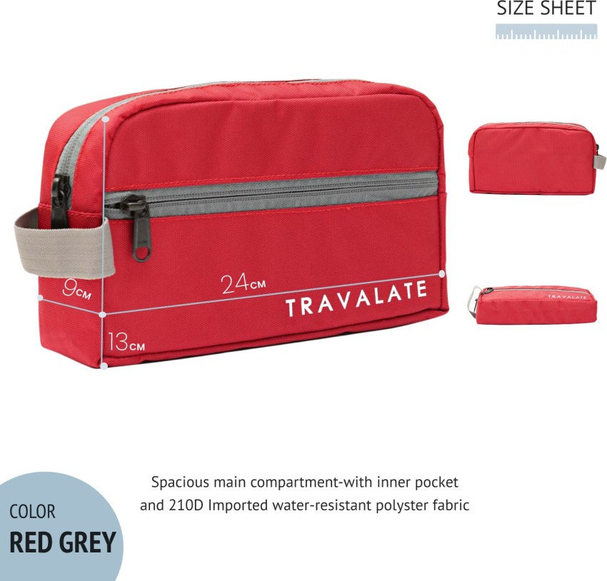 Travalate Water-Resistant Travel Toiletry Bag Shaving Kit/Pouch