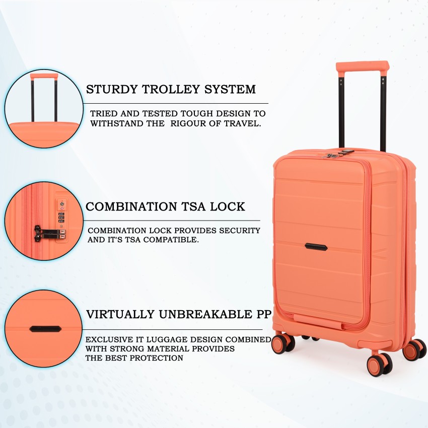 80222460877 MINI Cabin Trolley Suitcase: Coral: Travel Luggage