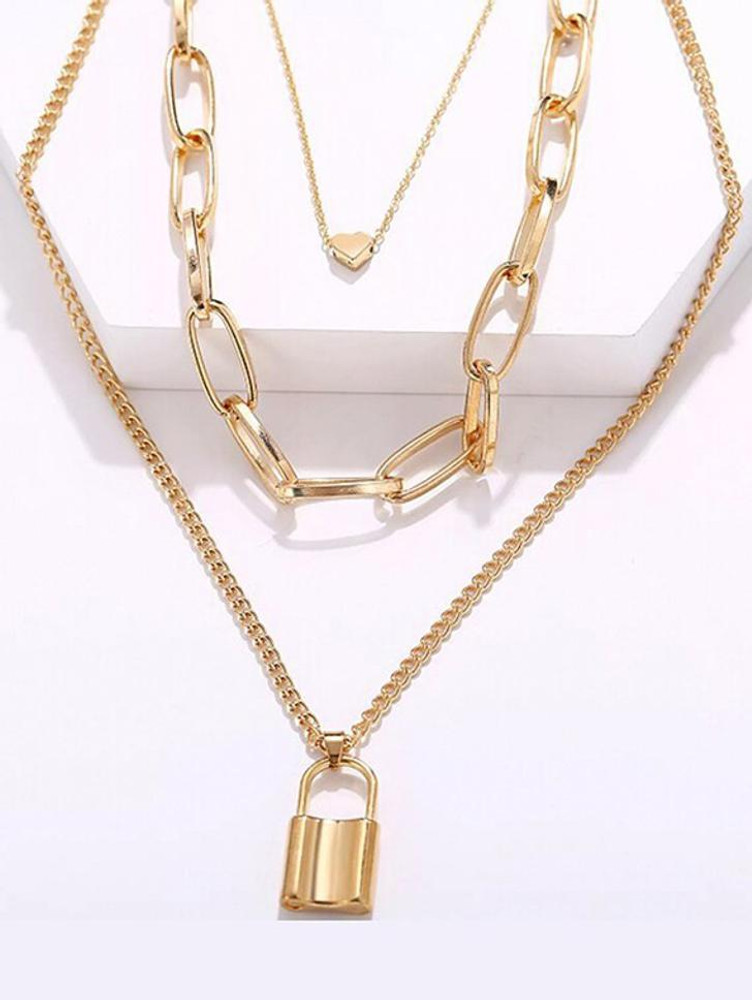 Gold chain lock design deals