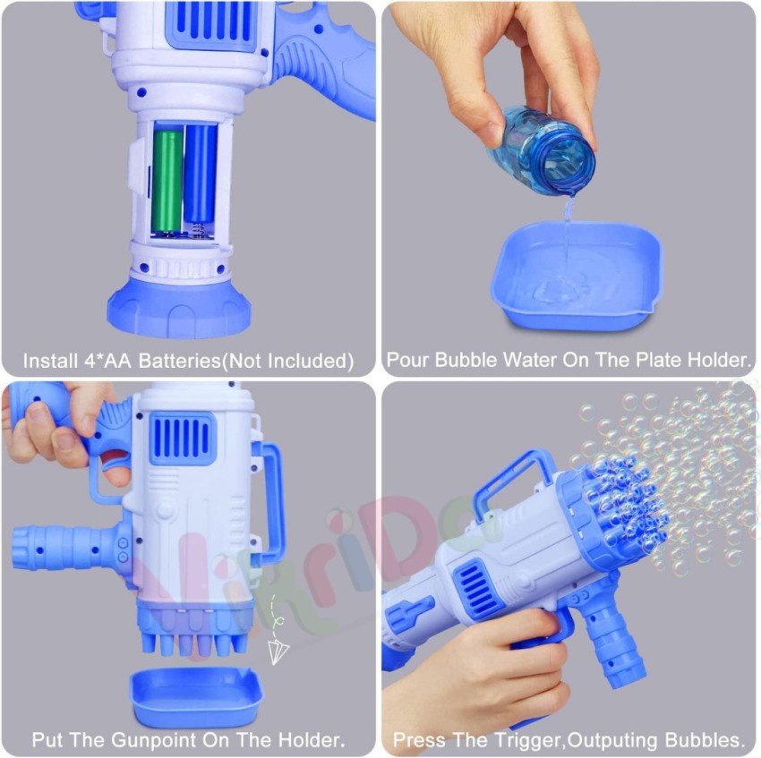 VikriDa 32 hole Bubble Gun Toy Bubble Maker Price in India - Buy VikriDa 32  hole Bubble Gun Toy Bubble Maker online at