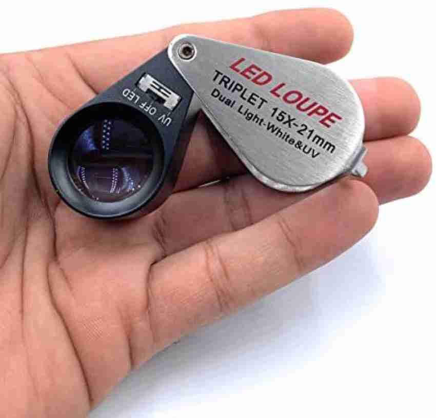 Jewelers 15x Triplet Loupe 20.5mm Lens - Hand Held Magnifier