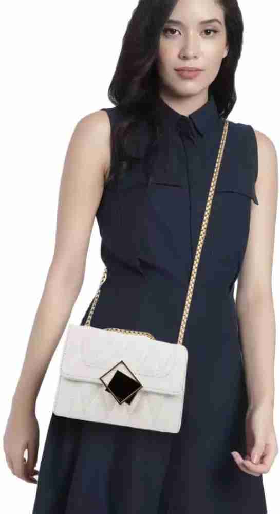 YOYOWING White Sling Bag Stylish Fancy Design Shoulder Chain Strap Crossbody  Slingbag For Women White - Price in India