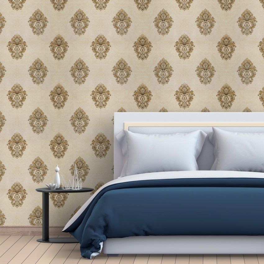 Buy Cream and Gold Wallpaper Online In India  Etsy India