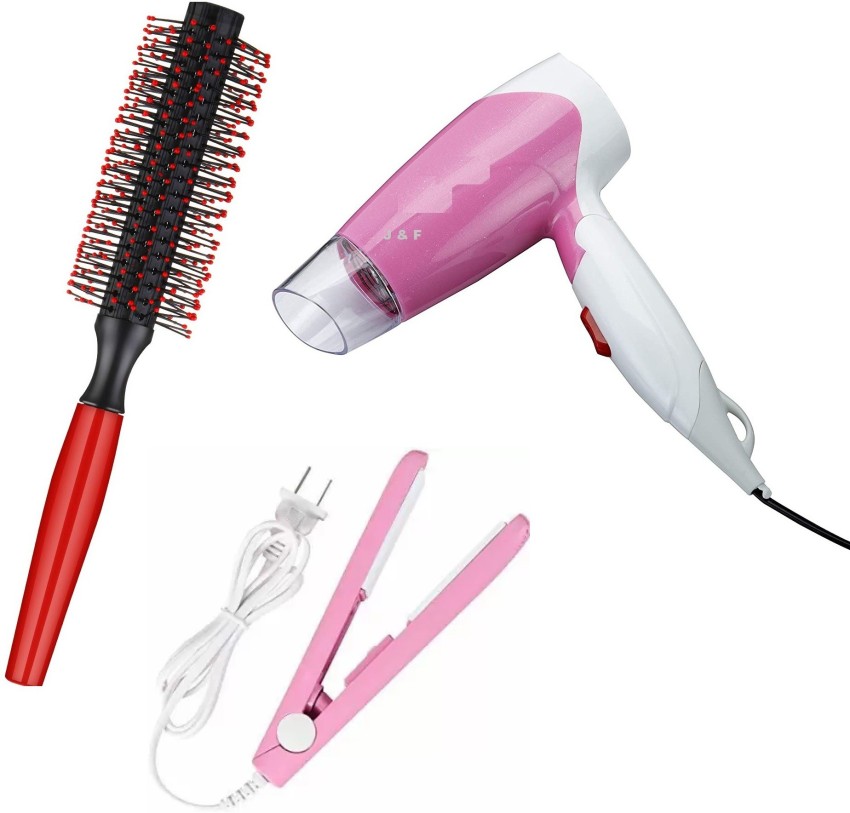 Ohappl Hair Roller Comb With Professional Hair Dryer CH 2800  2000 w  2  Speed  Hot  Cold  2 Items in the set  JioMart