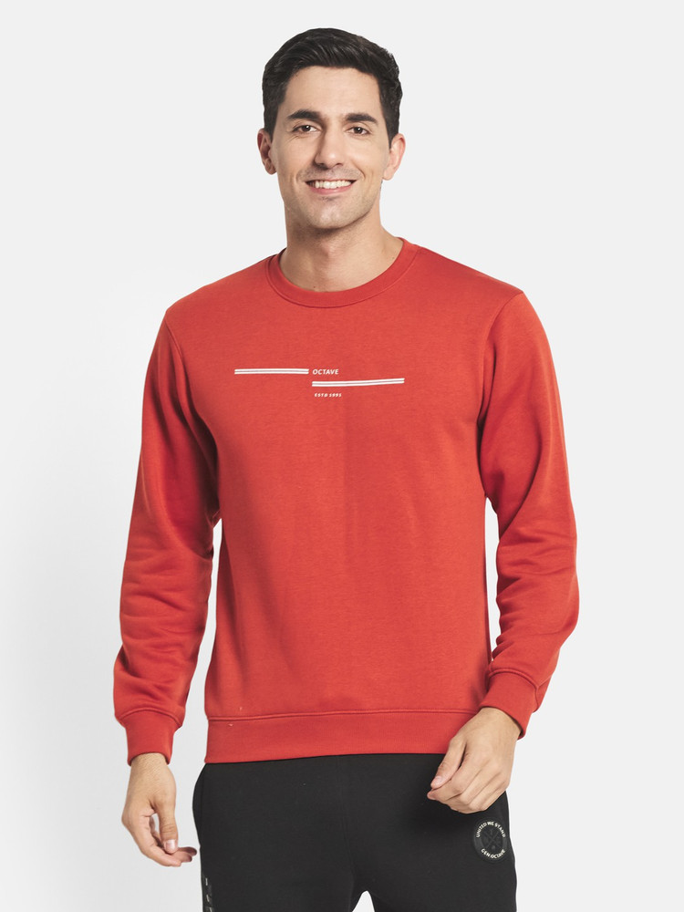 Octave Full Sleeve Solid Men Sweatshirt 