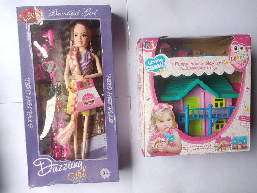 Buy Barbie Doll House Set l Kids Girls Playing Toy Set