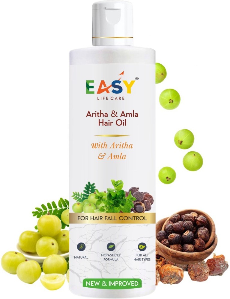 easy life care Amla Aritha Hair Oil Intensive Hair OIL - Non-Sticky - No  Mineral Oil ( 200 ml) Hair Oil - Price in India, Buy easy life care Amla  Aritha Hair