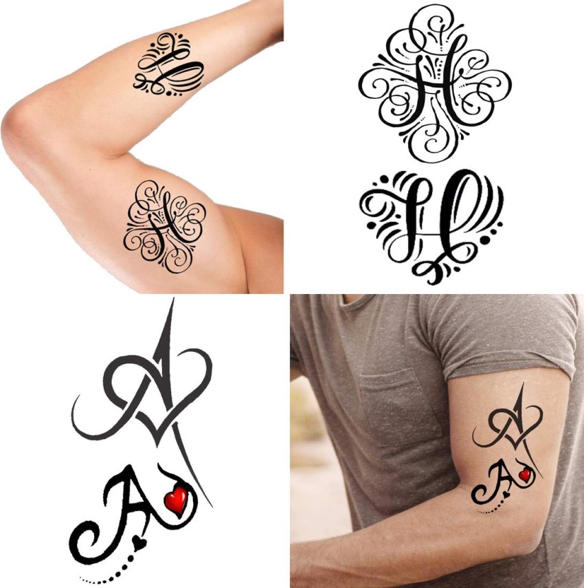 Ordershock HV Name Letter Tattoo Waterproof Boys and Girls Temporary Body  Tattoo Pack of 2  Price in India Buy Ordershock HV Name Letter Tattoo  Waterproof Boys and Girls Temporary Body Tattoo