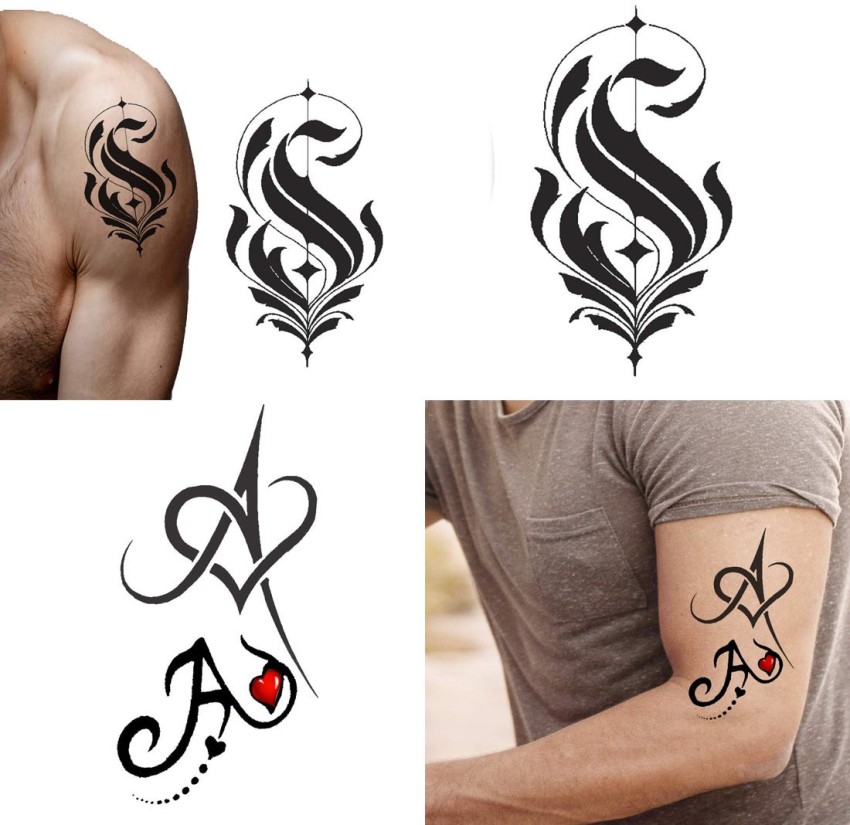Ordershock DA Name Letter Tattoo Waterproof Boys and Girls Temporary Body  Tattoo Pack of 2 - Price in India, Buy Ordershock DA Name Letter Tattoo  Waterproof Boys and Girls Temporary Body Tattoo