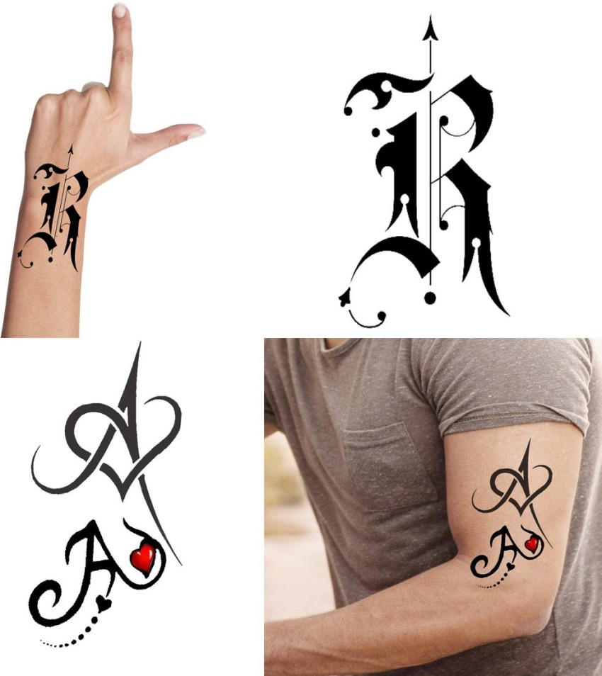 Big Guys tattoo  Calligraphy Letter Tattoo with heartbeat on the