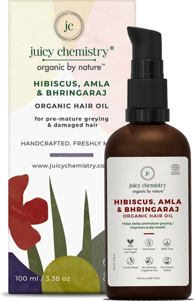 Buy Hibiscus Amla and Bhringaraj Hair Oil Online in India 