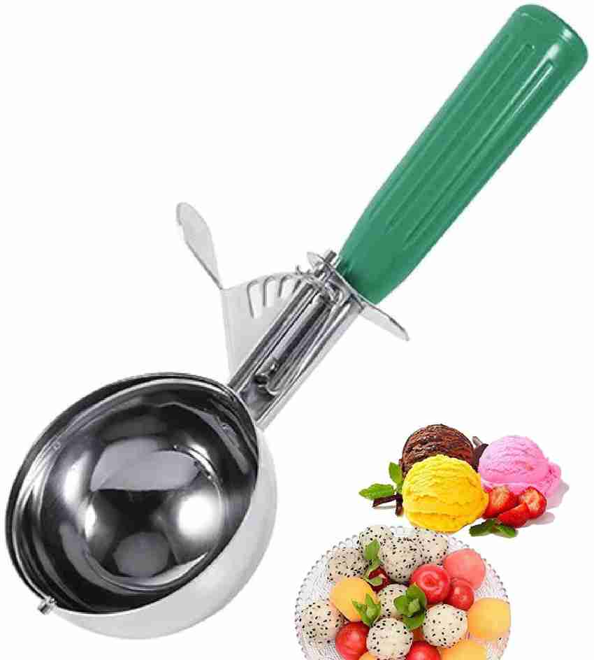 Ice Cream Scoop Stainless Steel Trigger Watermelon Baller Dessert Spoon  Small
