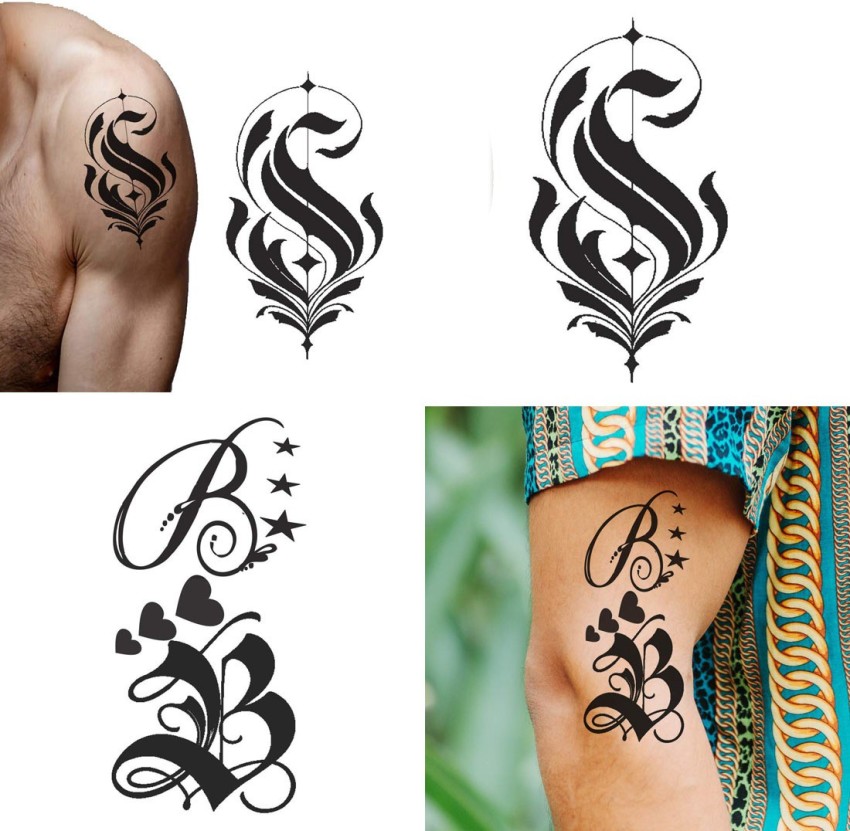 Ordershock SB Name Letter Tattoo Waterproof Boys and Girls Temporary Body  Tattoo Pack of 2  Price in India Buy Ordershock SB Name Letter Tattoo  Waterproof Boys and Girls Temporary Body Tattoo
