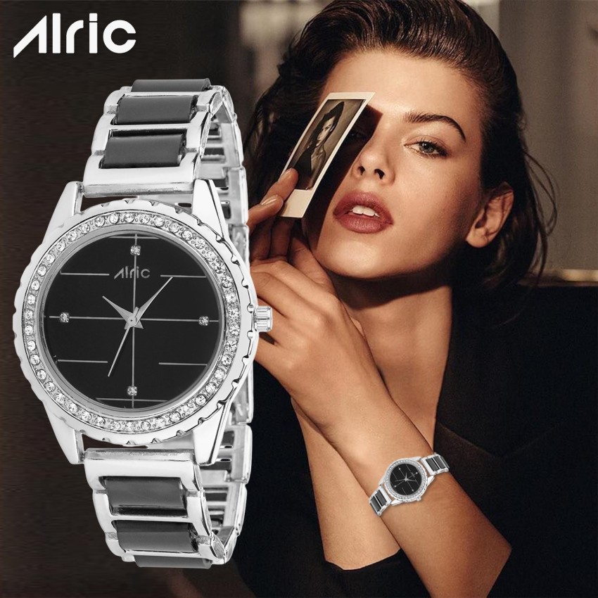 Silver Round Alric Girls, Ladies & Women Metal Strap Watches