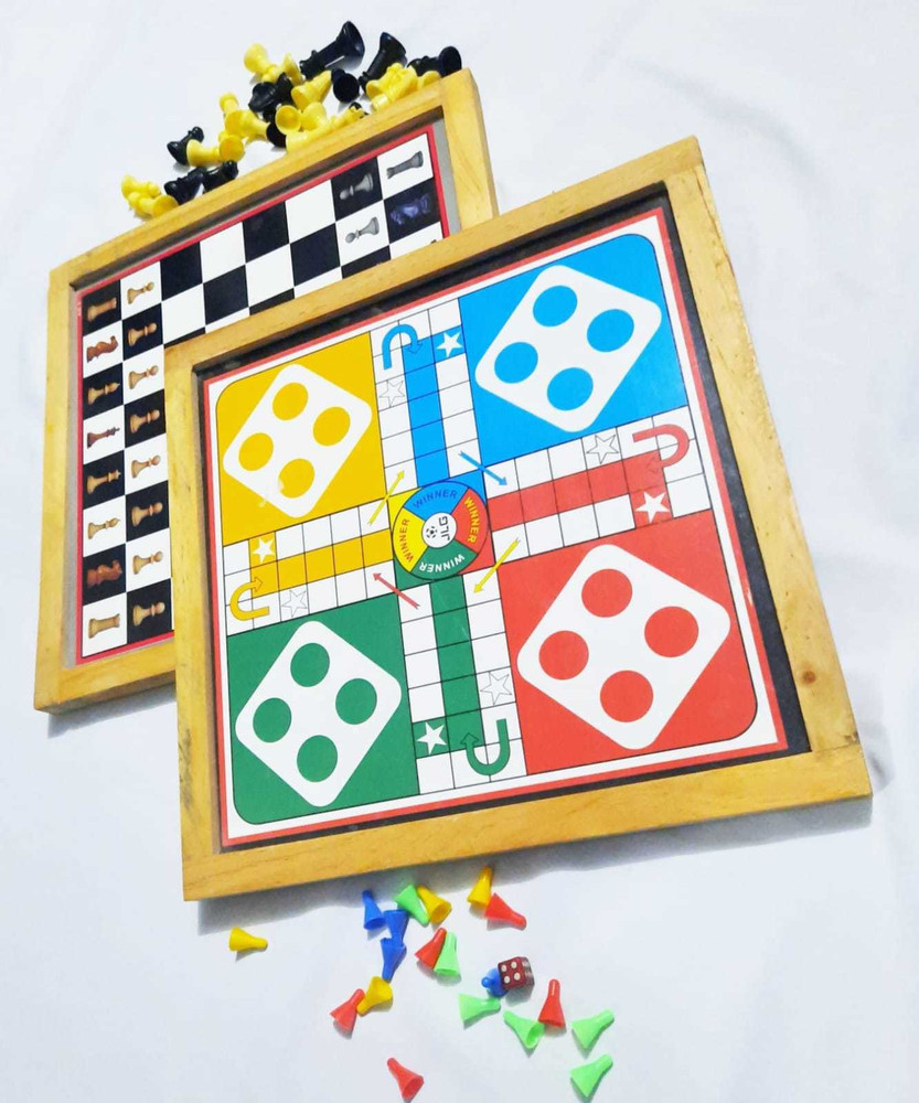AQUILA Wooden Framed Ludo + Chess, 2 in 1 Board Game Strategy & War Games  Board Game - Wooden Framed Ludo + Chess, 2 in 1 Board Game . shop for  AQUILA products in India. | Flipkart.com