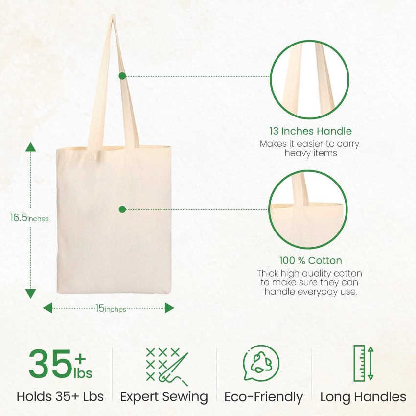 make my click Green Modern Go Green Tote Bag | College Bag for Girls, 100%  Organic Cotton Tote Bag for Traveling & Daily Use