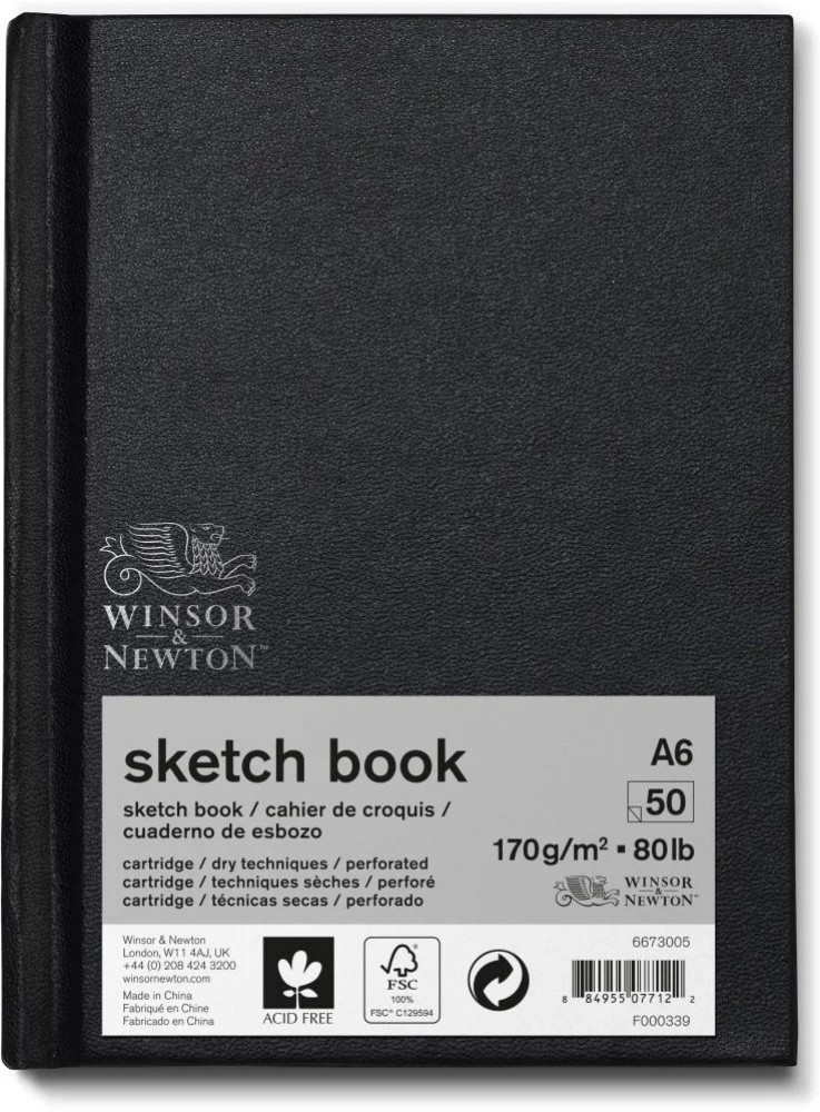 Brustro Black Sketchbook Wiro Bound Size A5 200GSM 40 Sheets 80 Pages