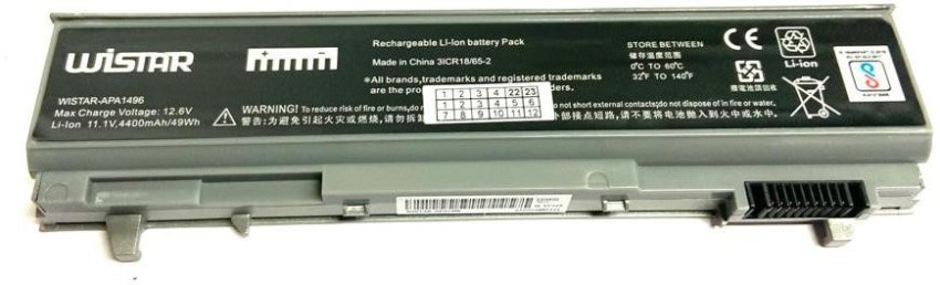WISTAR Laptop Battery For Dell Latitude E6410 3 Cell Laptop Battery -  WISTAR : 
