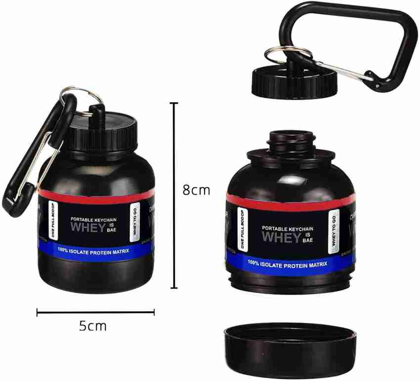 Buy TRUE INDIAN mini whey protein powder container with keychain plastic  portable fitness 30 ml Flask Online at Best Prices in India - Sports &  Fitness