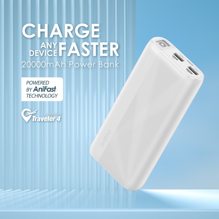 ORAIMO 20000 mAh Power Bank (12 w, Fast Charging) Price in India - Buy  ORAIMO 20000 mAh Power Bank (12 w, Fast Charging) online at