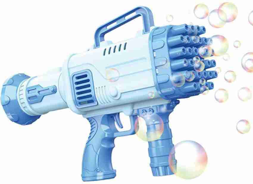 Pitpat 64 Holes Bazooka Bubble Gun, Bubble Machine Gun 5000 Bubbles per  Minutes, with 2 Bubble Solution 20 Packs Concentrate - Blue