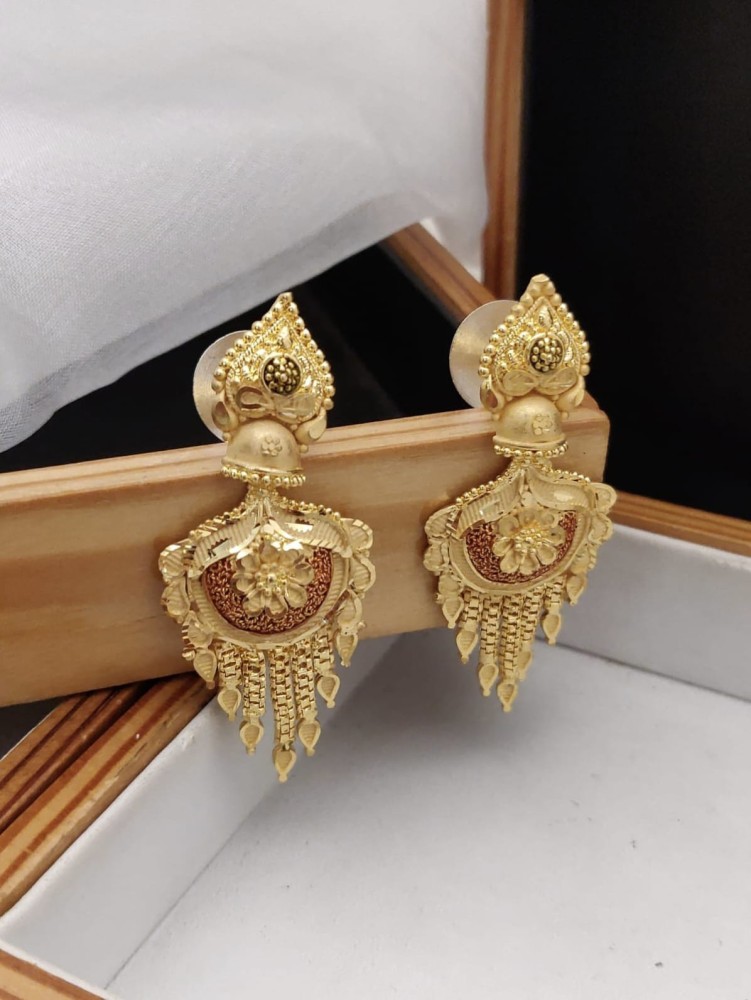 Original Lightweight Handmade Hallmarked 22K Gold Earrings  Earrings  22k gold earrings Gold