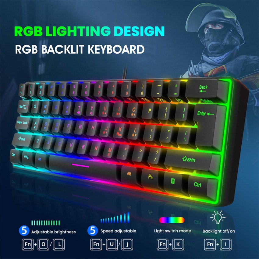  Buy RPM Euro Games Gaming Keyboard and Mouse Combo, Keyboard -  87 Keys, Backlit, Space Saving Design