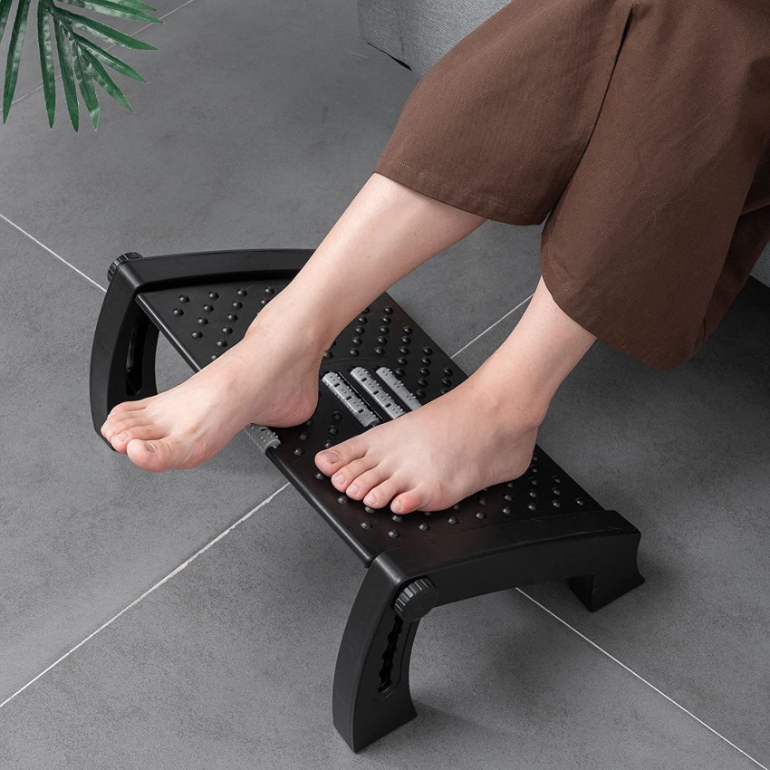 Abhsant Adjustable Height Foot Rest Under Desk at Work,6 Height Sturdy  Office Footrest Foot Rest