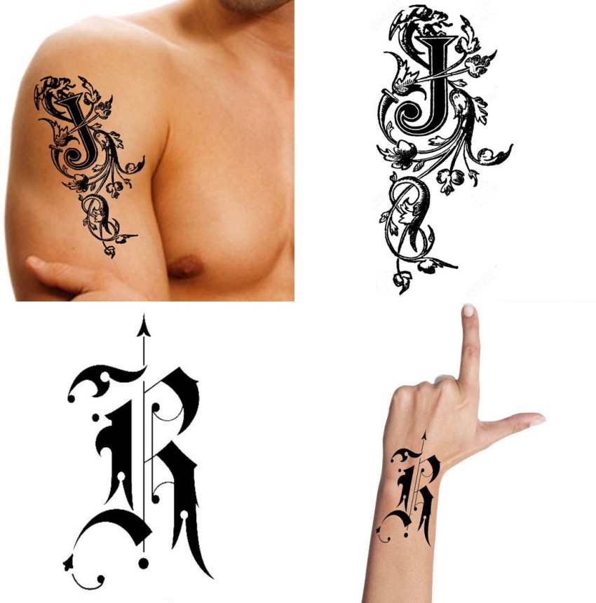 Buy Ordershock Waterproof MB Name Letter Temporary Body Tattoo Pack of 2  Online at Best Prices in India  JioMart