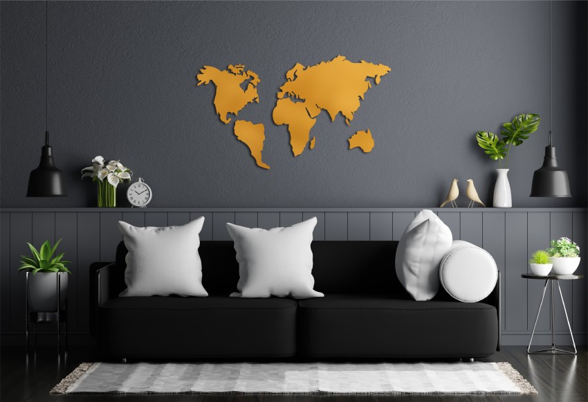 World Map on the Dark Blue Background Wallpaper Self Adhesive - Etsy